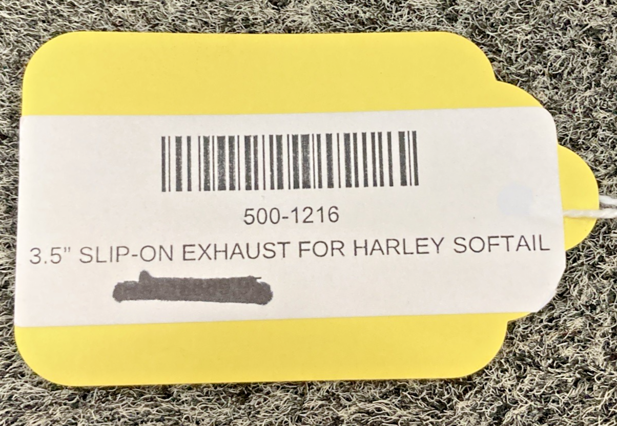 NEW GENUINE RINEHART 500-1216 3.5" SLIP-ON EXHAUST KIT W/ BLACK CAPS FOR HD