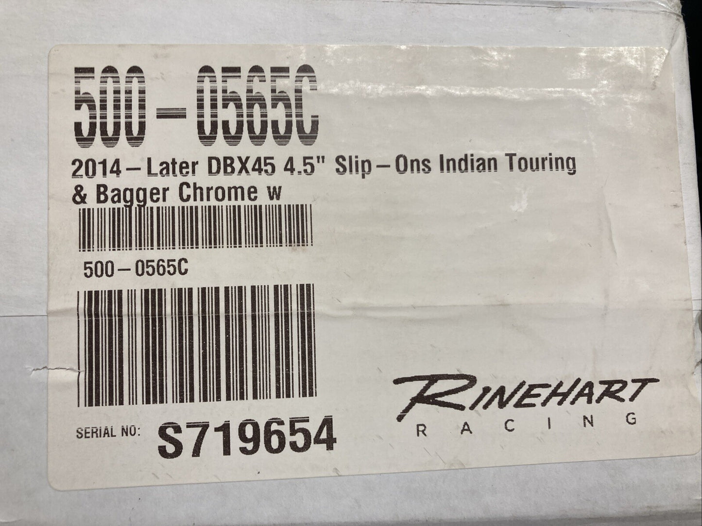 NEW GENUINE RINEHART 500-0565C 4.5 in. DBX45 Slip-On Mufflers w/Chrome Caps