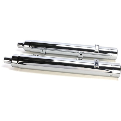 NEW GENUINE RINEHART 500-0502C Chrome 4 in. Slip-On Mufflers w/Chrome End Caps