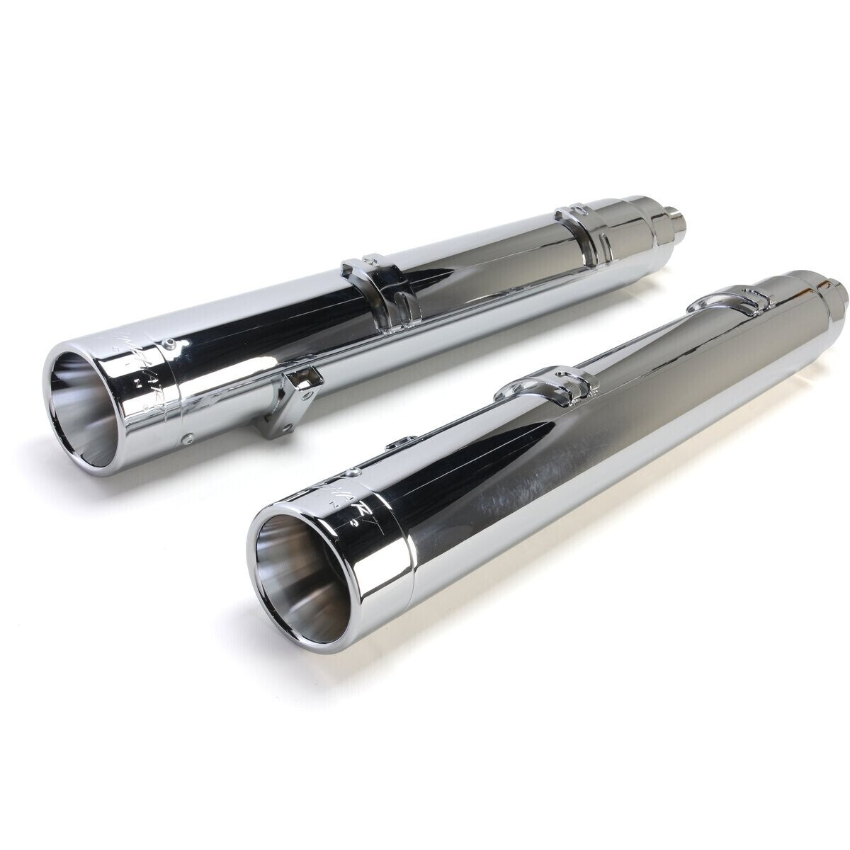 NEW GENUINE RINEHART 500-0502C Chrome 4 in. Slip-On Mufflers w/Chrome End Caps
