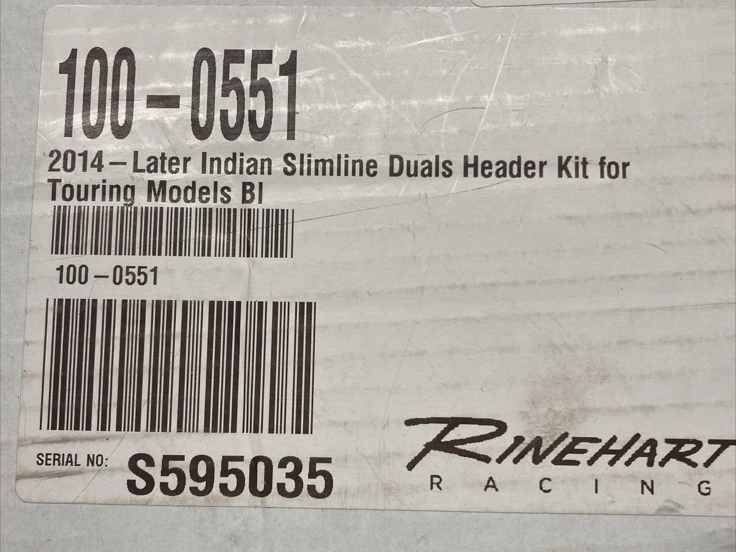 NEW GENUINE RINEHART 100-0551 Slimline Duals Header Kit Black For Indian