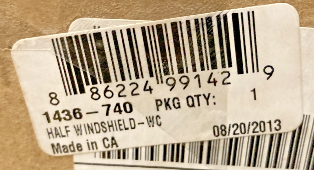 NEW GENUINE ARCTIC CAT 1436-740 HALF WINDSHIELD, 2012-2018 WILDCAT