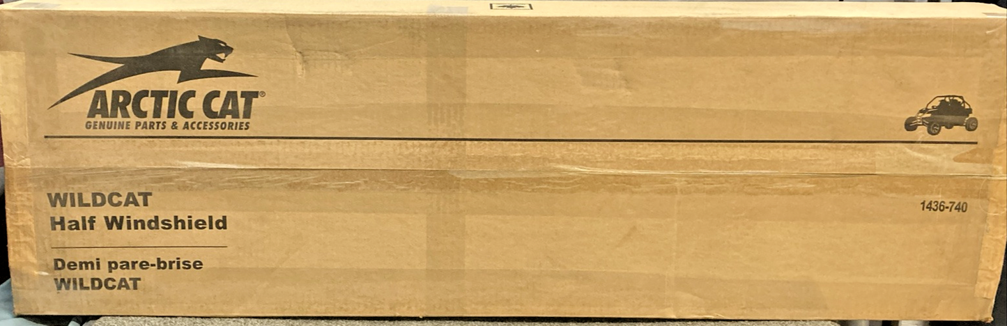 NEW GENUINE ARCTIC CAT 1436-740 HALF WINDSHIELD, 2012-2018 WILDCAT