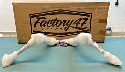 NEW GENUINE FACTORY 47 CYCLES HB1825014C Chrome 1 1/2 in. Signature 14 in. Rise