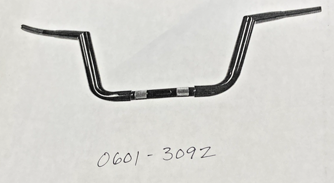 NEW GENUINE LA CHOPPERS LA-7360-08B HANDLEBAR T PEAKS TR 8" BLACK