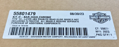 NEW GENUINE HARLEY DAVIDSON 55801479 HIGH HANDLE BAR KIT, CHROME