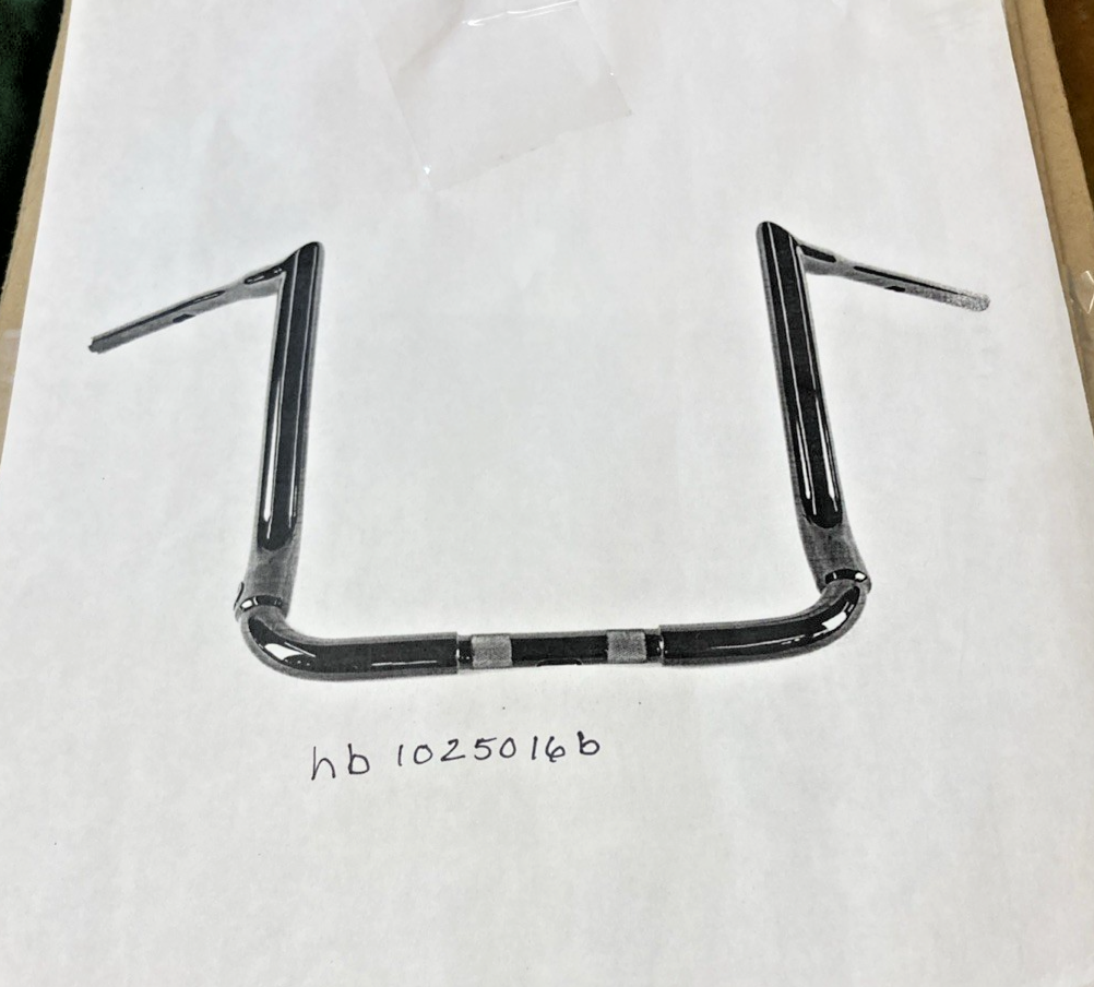 NEW GENUINE FACTORY 47 CYCLES HB1025016B ASSAULT 16" HANDLE BAR, BLACK FOR HD