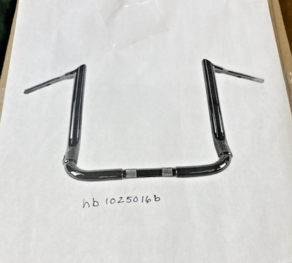 NEW GENUINE FACTORY 47 CYCLES HB1025016B ASSAULT 16" HANDLE BAR, BLACK FOR HD