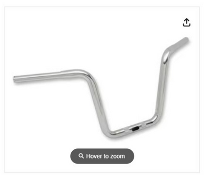 NEW REPLACES DRAG SPECIALTIES 0601-3856 APE HANGER TOURING HANDLEBARS, CHROME