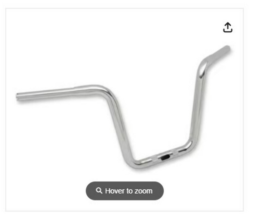NEW REPLACES DRAG SPECIALTIES 0601-3856 APE HANGER TOURING HANDLEBARS, CHROME