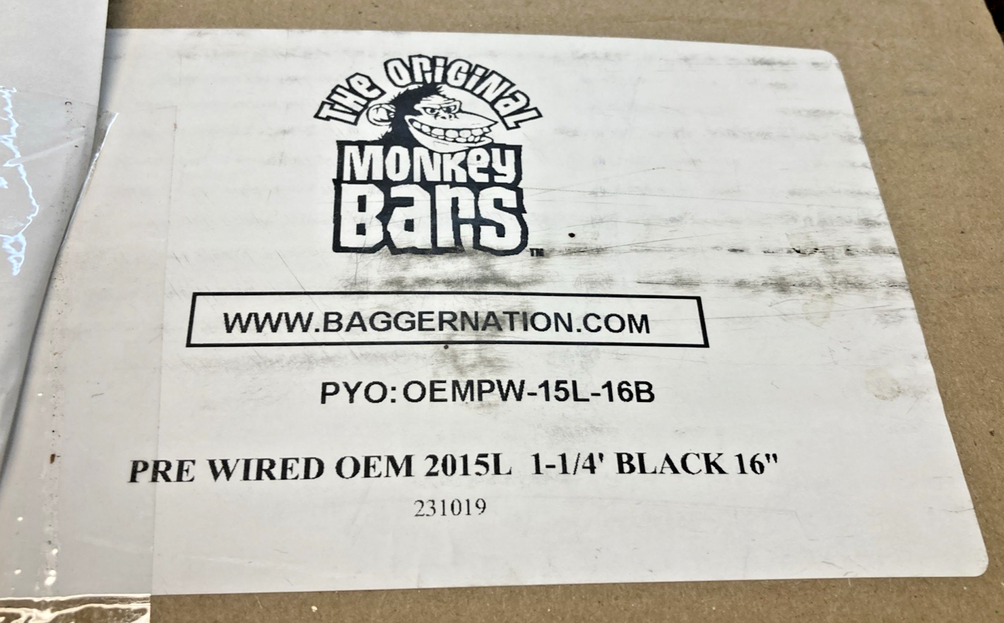 NEW REPLACES PAUL YAFFE H00917-W PRE-WIRED 16" MONKEY BAR HANDLE BAR, BLACK