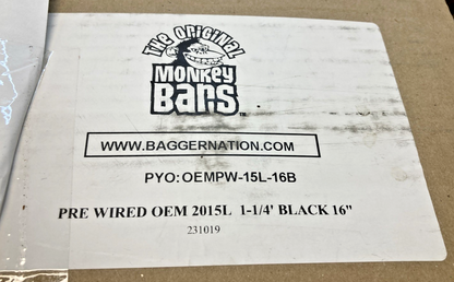 NEW REPLACES PAUL YAFFE H00917-W PRE-WIRED 16" MONKEY BAR HANDLE BAR, BLACK