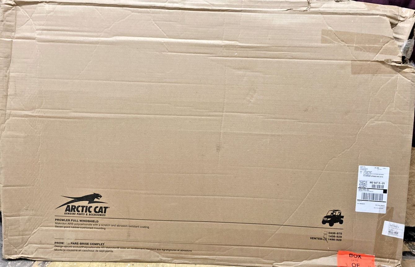 NEW GENUINE ARCTIC CAT 1436-928 VXC Vented Full Windshield - 2011-2015 Prowler