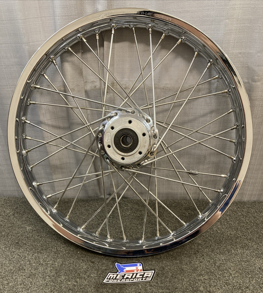 GENUINE VICTORY BEHR 5133678 21X2.15 40 SPOKE FRONT WHEEL ASSEMBLY CHROME