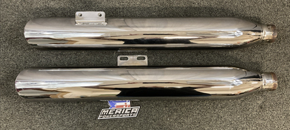 POLARIS 1261250  1261251 VICTORY 4" SLASH CUT SLIP ON EXHAUST CHROME VMD42C1507