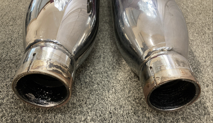 POLARIS 1261250  1261251 VICTORY 4" SLASH CUT SLIP ON EXHAUST CHROME VMD42C1507