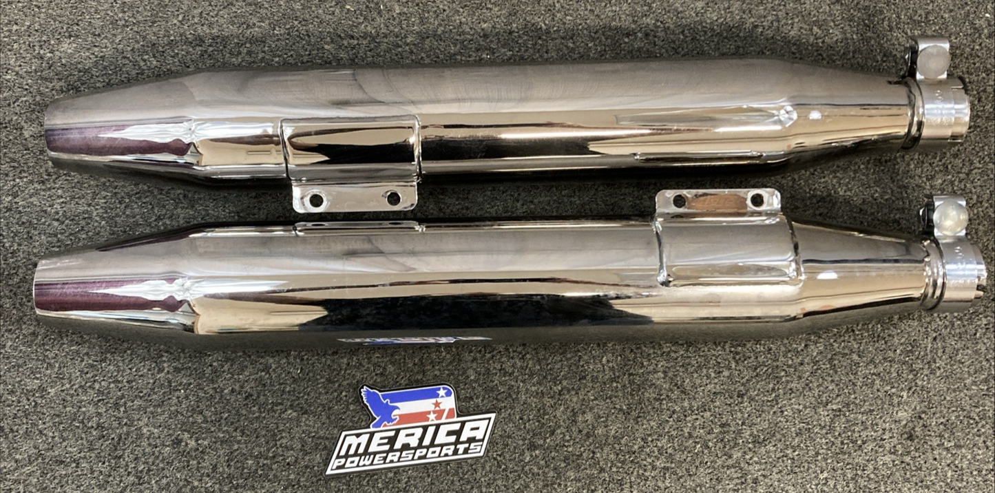 POLARIS 2872391 VICTORY 4" SLIP ON EXHAUST PIPES 1260877 CHROME VMD42C1507