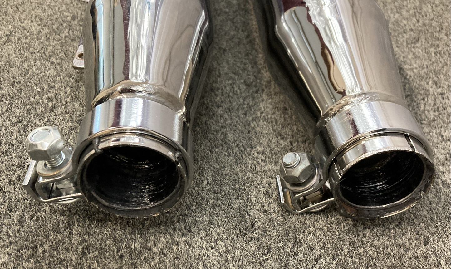 POLARIS 2872391 VICTORY 4" SLIP ON EXHAUST PIPES 1260877 CHROME VMD42C1507