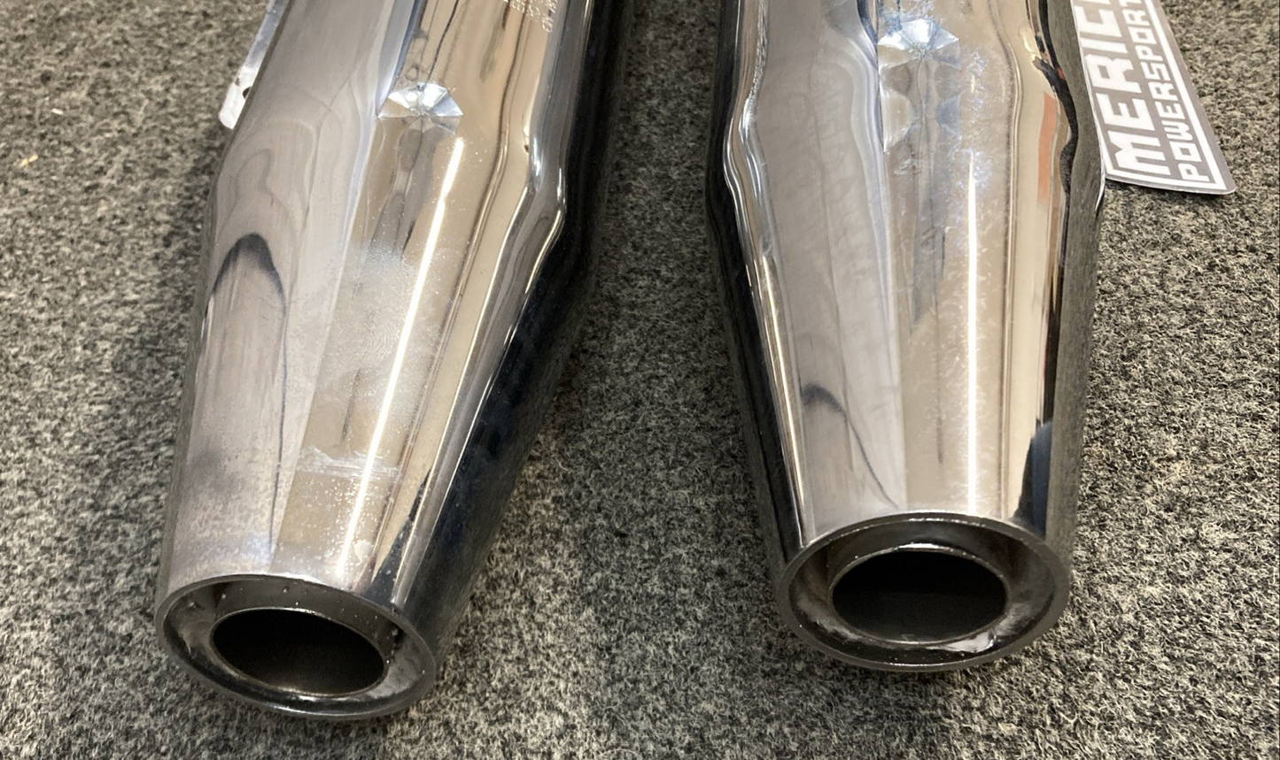 POLARIS 2872391 VICTORY 4" SLIP ON EXHAUST PIPES 1260877 CHROME VMD42C1507