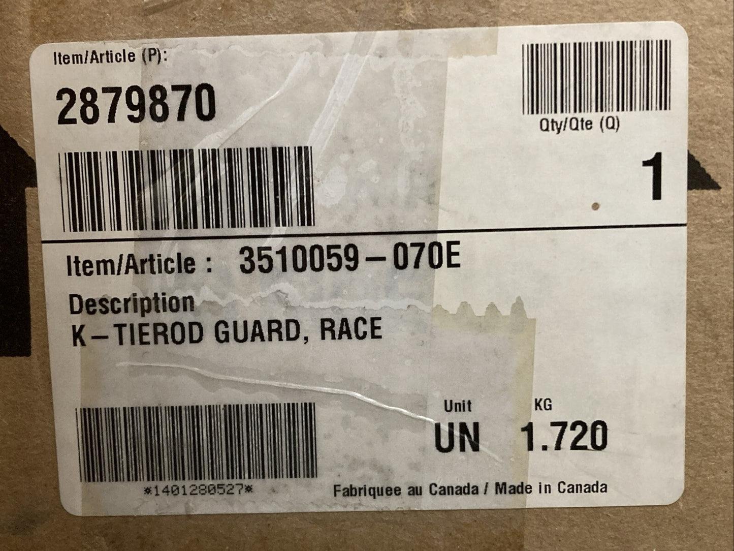 New Genuine Polaris 2879870 K-TIEROD GUARD RACE