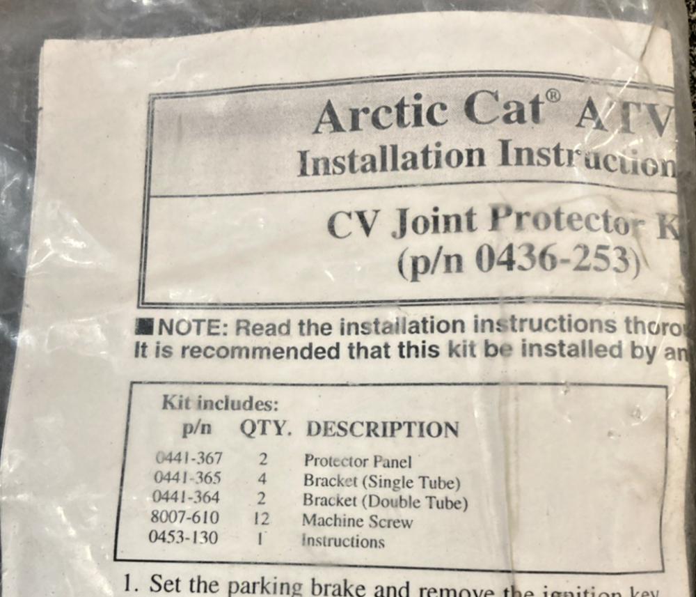NEW GENUINE ARCTIC CAT 0436-253 CV Joint Protectors Kit
