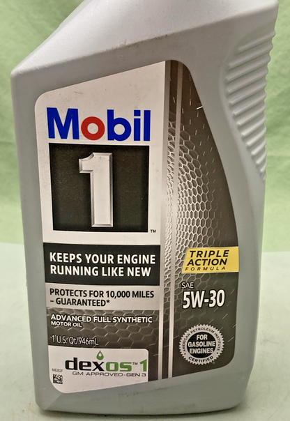 NEW GENUINE MOBILE ONE 5W-30 SYNTHETIC OIL 1 QT. DEXOS
