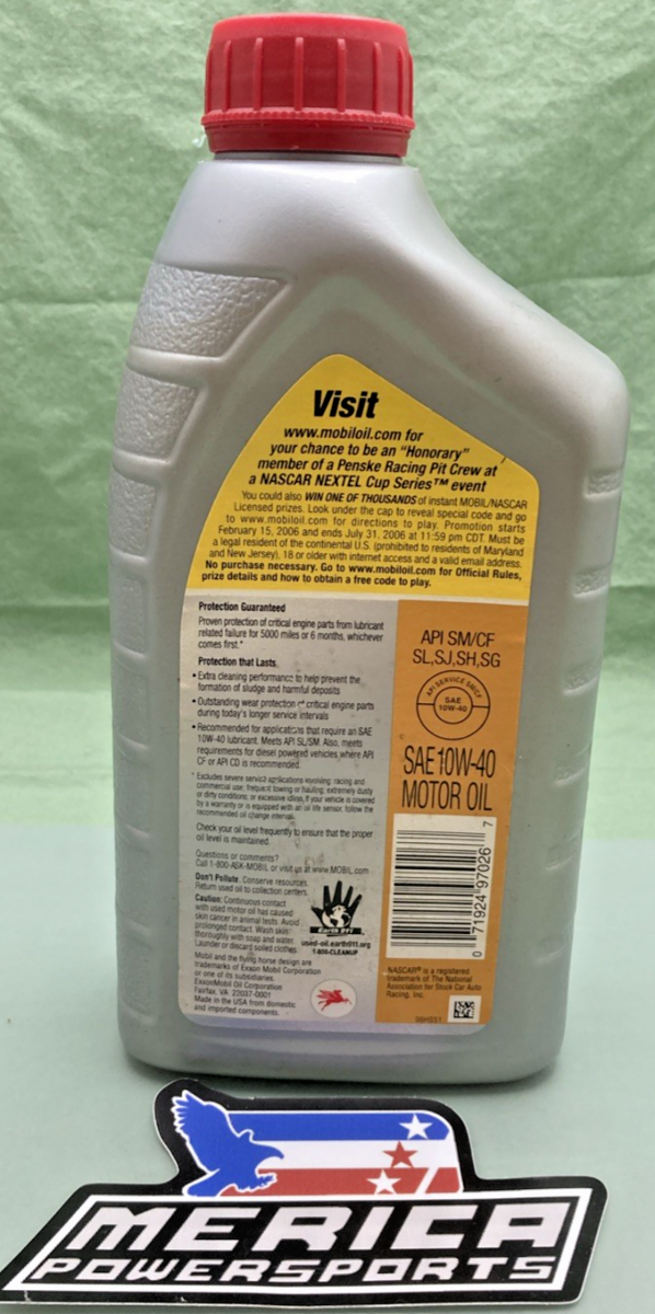 NEW MOBIL 97026 CLEAN 5000 10W-40 PERFORMANCE MOTOR OIL 1QT (946ML)