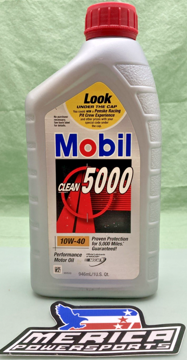 NEW MOBIL 97026 CLEAN 5000 10W-40 PERFORMANCE MOTOR OIL 1QT (946ML)
