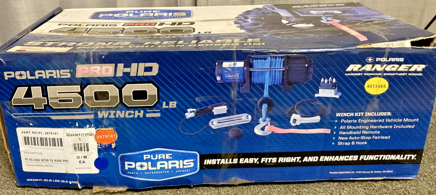 GENUINE POLARIS 2879141 RANGER 900XP PRO HD 4,500-lb. WINCH KIT