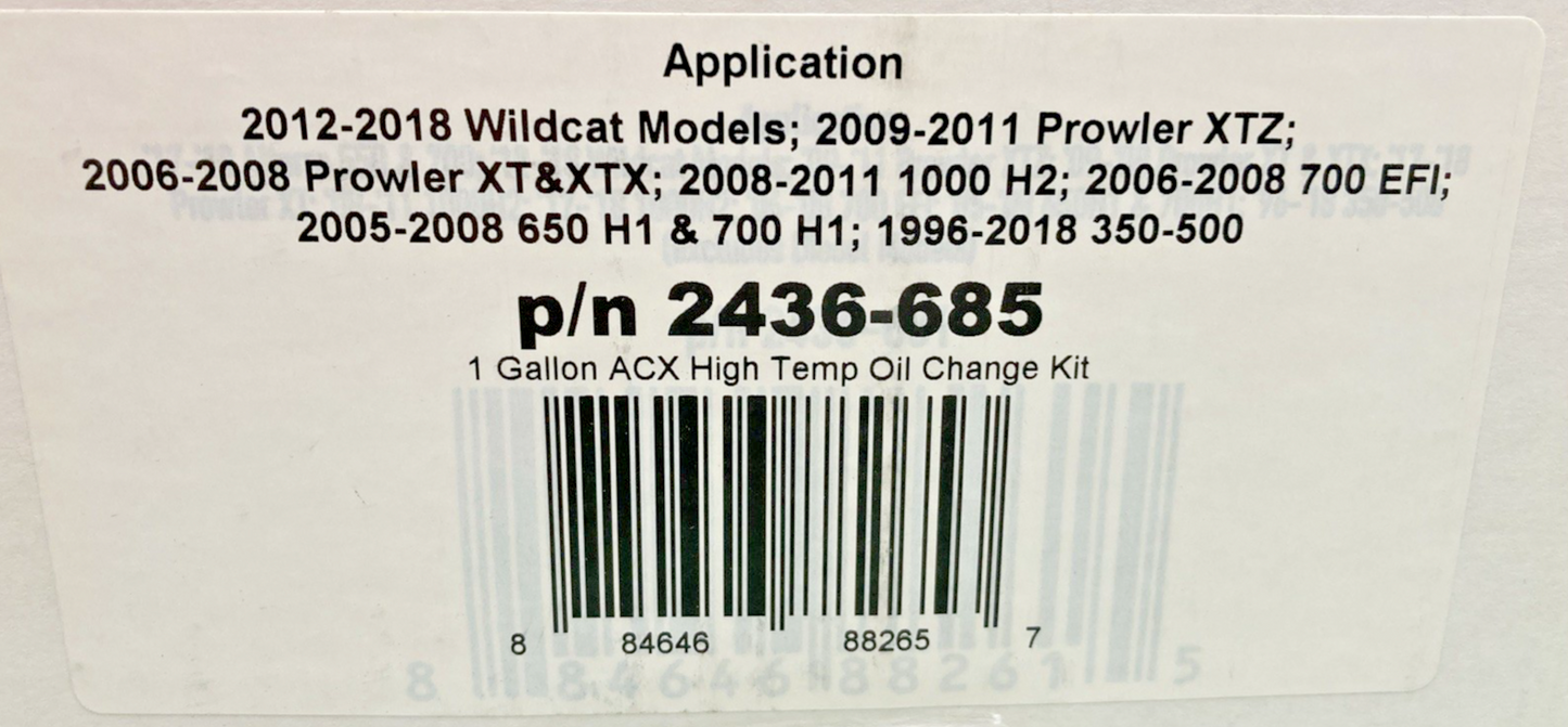 NEW GENUINE TEXTRON OFF ROAD 2436-685 ACX 15W-50 SYNTHETIC OIL CHANGE KIT
