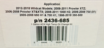 NEW GENUINE TEXTRON OFF ROAD 2436-685 ACX 15W-50 SYNTHETIC OIL CHANGE KIT