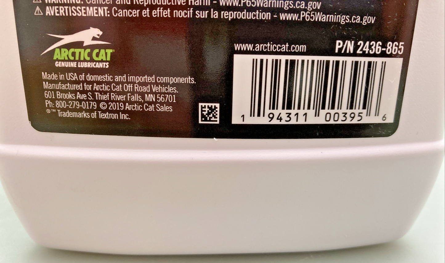 NEW GENUINE ARCTIC CAT 2436-865 SYNTHETIC TRANSAXLE FLUID Oil - 41oz