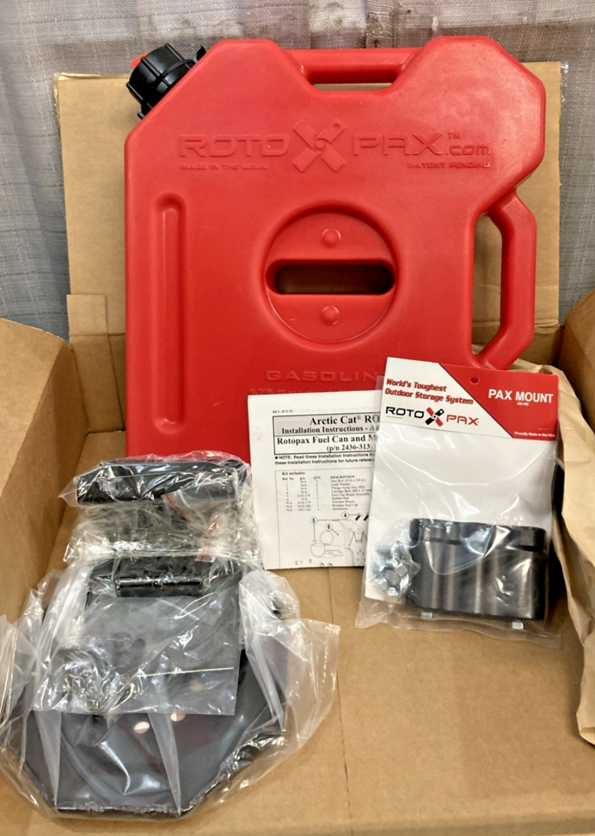 NEW GENUINE ARCTIC CAT 2436-313 RotopaX 1.75-gallon Fuel Can & Mounting Kit