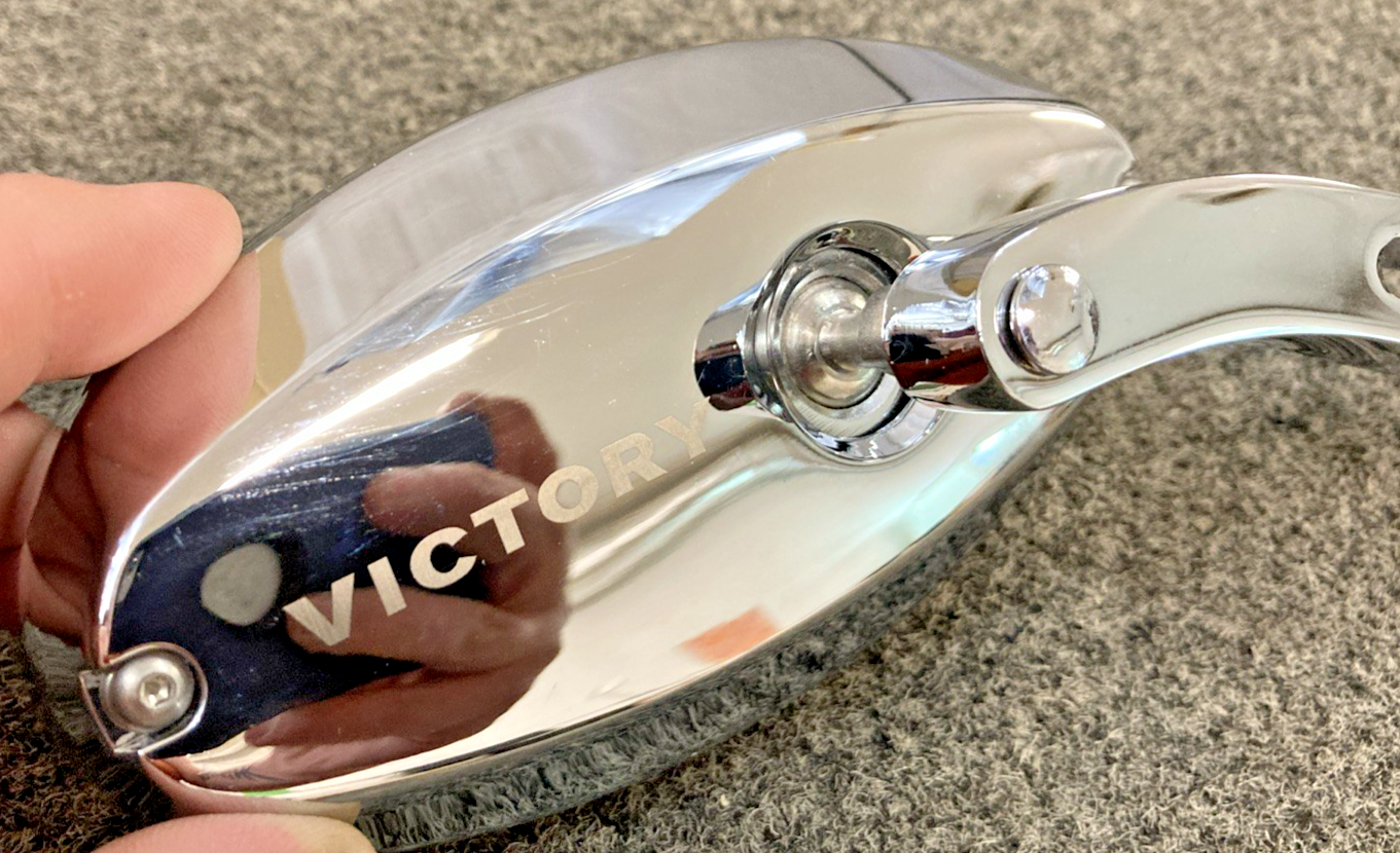 NEW REPLACES POLARIS 2875917 VICTORY MOTORCYCLES, CUSTOM MIRRORS W/LOGO (RH&LH)