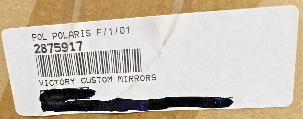 NEW REPLACES POLARIS 2875917 VICTORY MOTORCYCLES, CUSTOM MIRRORS W/LOGO (RH&LH)