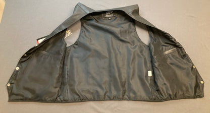 Fulmer 105050BLK Blackjak Large 44 Motorcycle Riding leather Vest 4 Pocket New
