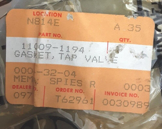 NEW GENUINE KAWASAKI 11009-1194 GASKET TAP VALVE ZX750 KZ700 LTD Shaft ZN1100