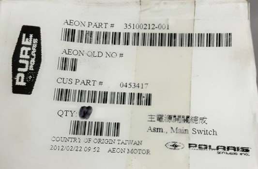 NEW GENUINE POLARIS 0453417 ASM., MAIN SWITCH Scrambler Sportsman Predator 01-18