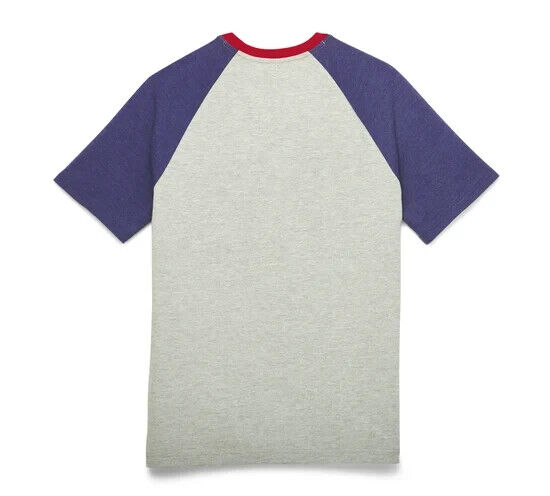 NEW HARLEY DAVIDSON 96533-22VM Men's Classic #1 Raglan Colorblock Knit Tee 3XL