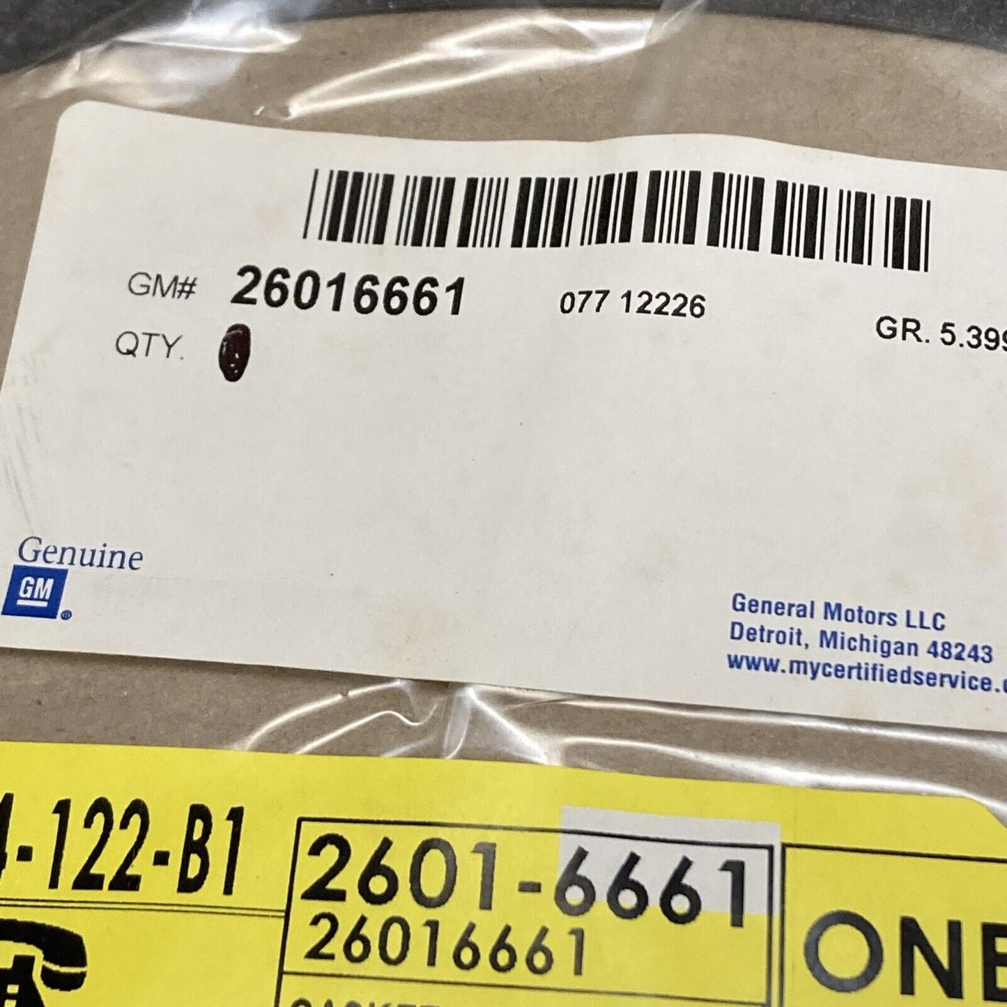 NEW GENUINE GM 26016661 GASKET, REAR AXLE HOUSING COVER GR 5.399