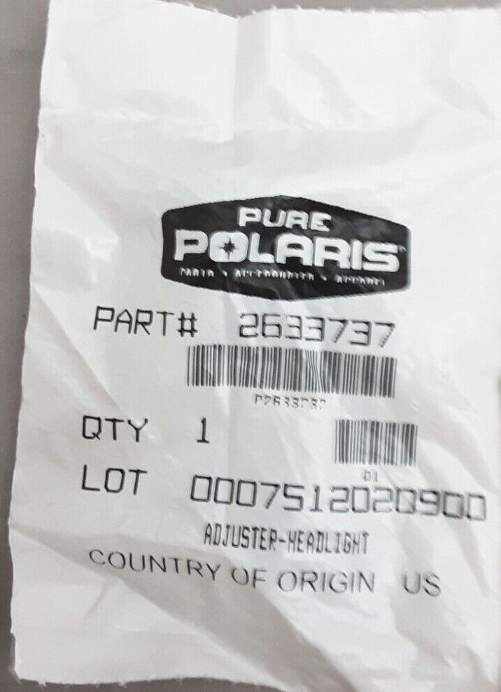 NEW GENUINE POLARIS 2633737 ADJUSTER HEADLIGHT V10DB36DA V11BB36 2010- 2014
