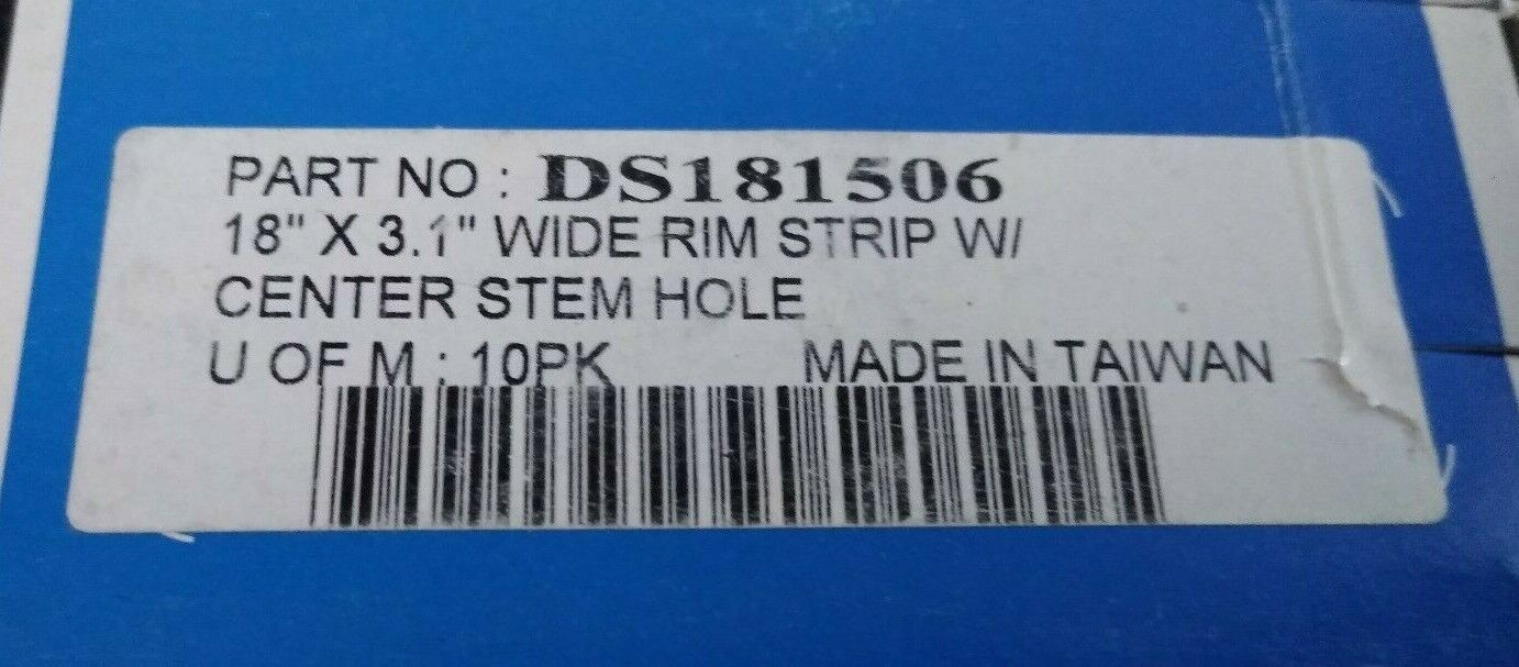 Drag Specialties 18" X 3.1" CENTER VALVE RIM STRIP / DS181506 QTY10