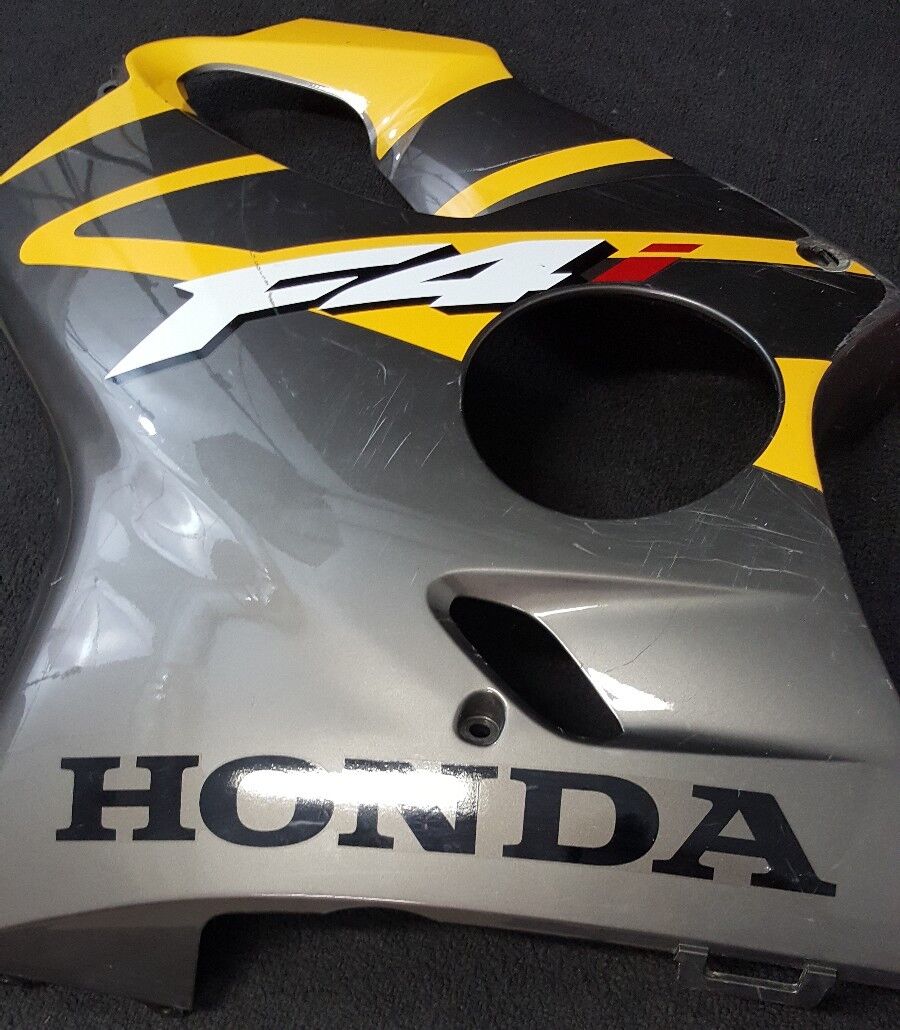 USED GENUINE HONDA F4i 64460-MBWA-0000 Gray/yellow Left Lower Fairing Cowl