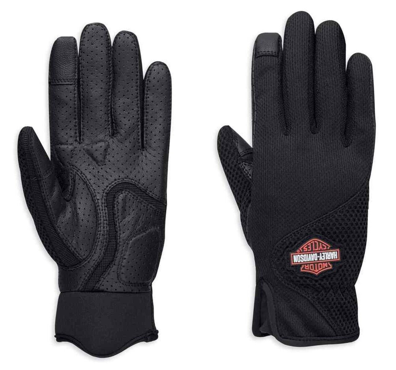 NEW GENUINE HARLEY DAVIDSON 98330-19VW WOMEN'S XL GLOVES ODESSA MESH BLACK