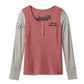 NEW GENUINE HARLEY DAVIDSON 96681-23VW XLARGE HENLEY KNIT PINK COLORBLOCK