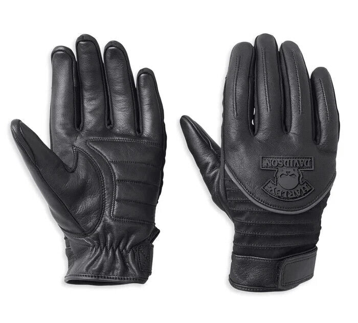 NEW GENUINE HARLEY DAVIDSON 98136-22VM MEN'S SMALL WILLIE G GLOVES BLACK