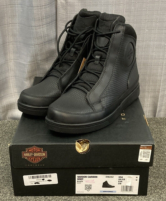 NEW GENUINE HARLEY DAVIDSON D96262 SIZE 10 BLACK Vardon Carbon Riding Sneaker