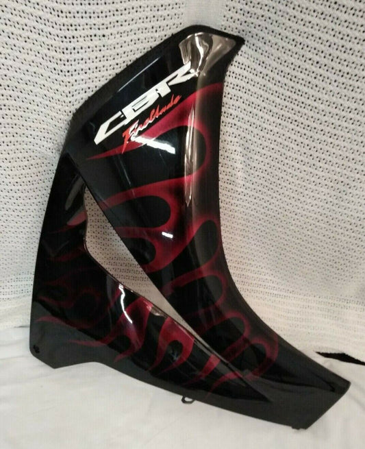 NEW HONDA RH Side Fairing CBR 1000 RR BLACK & CHERRY RED FLAME '08-'11