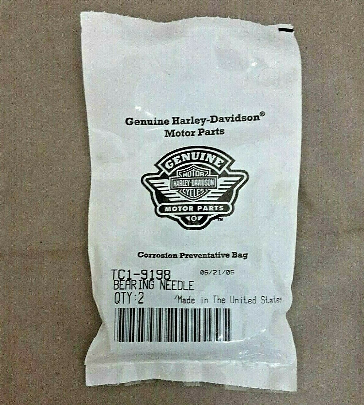 OEM NOS TC1-9198 Harley Davidson Needle Bearing P/N 9198 Qty 2