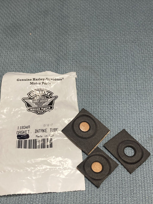 QTY 3 NEW GENUINE HARLEY DAVIDSON 11934A GASKET, INTAKE TUBE